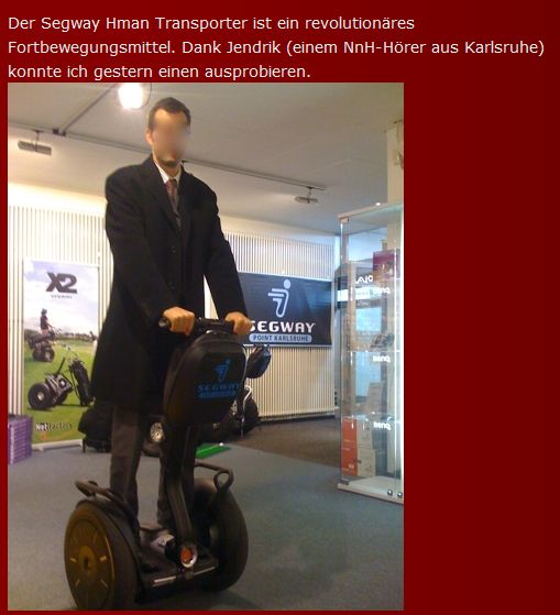 Reiko Schmitt auf dem Segway